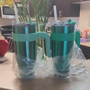 NWT! PRIMULA Green (Dark And Light) 30 Oz. Tumbler. Set Of 2